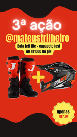 Kit bota Jett Lite + capacete Fast ou R$1000 no pix