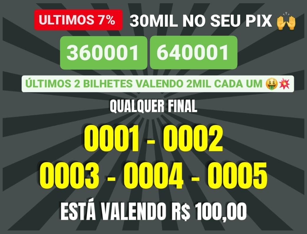12° Ação - 30MIL NO PIX 🤑🔥