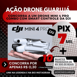 1° ação Mini 4 Pro Combo Plus com Smart ou 7 mil no Pix
