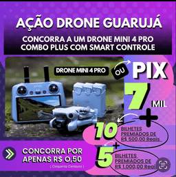 2° ação Mini 4 Pro Combo Plus com Smart ou 7 mil no Pix