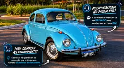 Fusca Azul Caiçara ou 20k no Pix