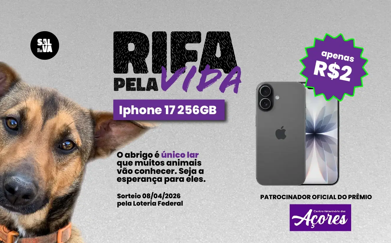 Rifa de 1 Iphone 17 256GB do Salva Latas - sorteio 24/06