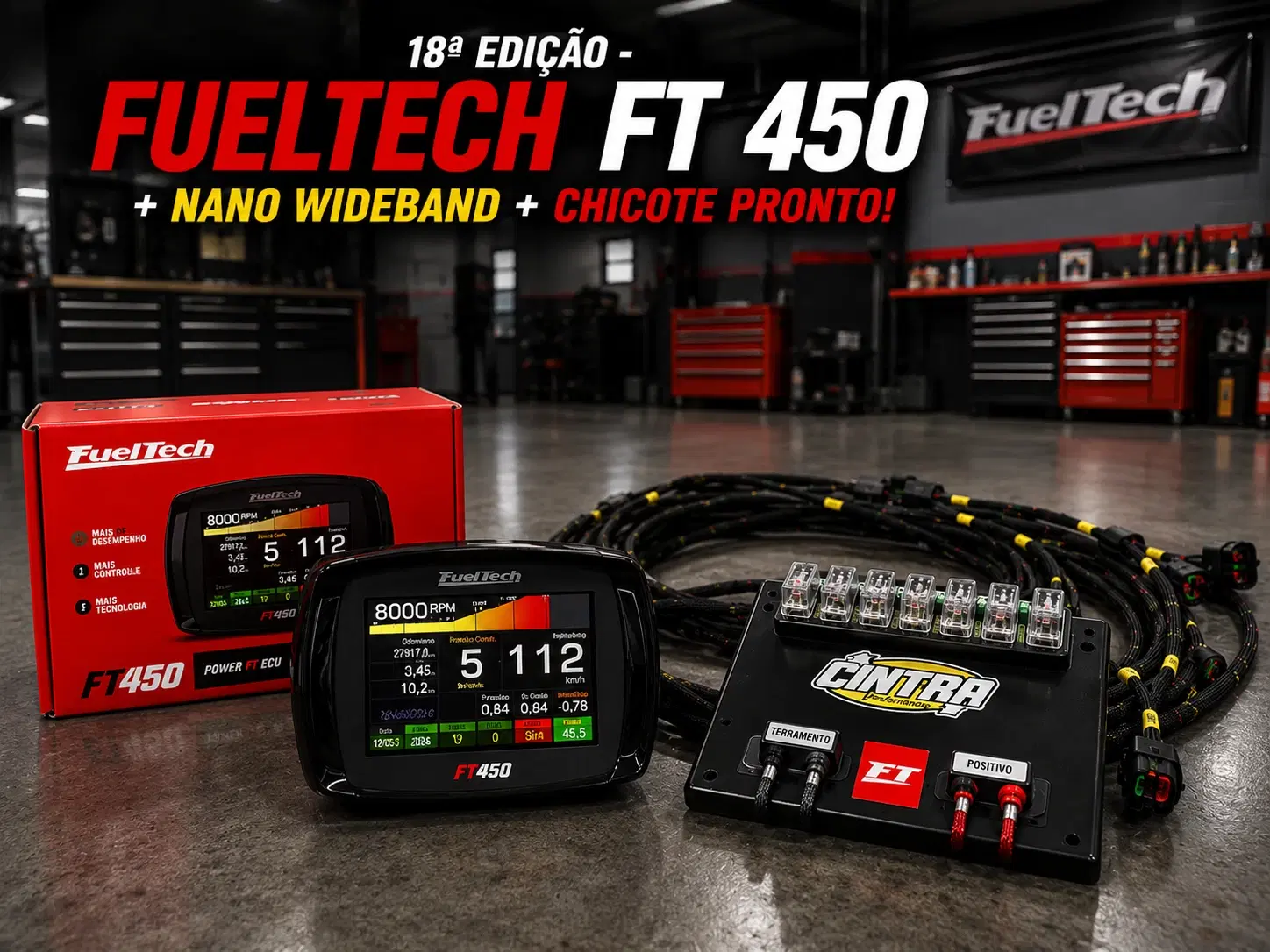 18ª Edição - Fueltech FT 450 - Wide Band Nano - Chicote Pronto 🚘🚦🚖