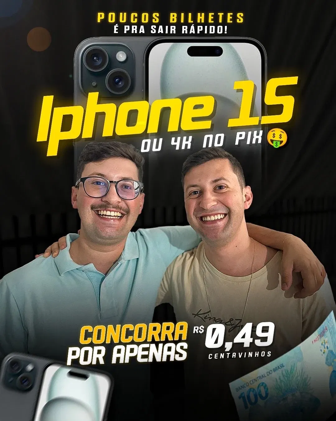 IPHONE 15 OU 4K NO PIX