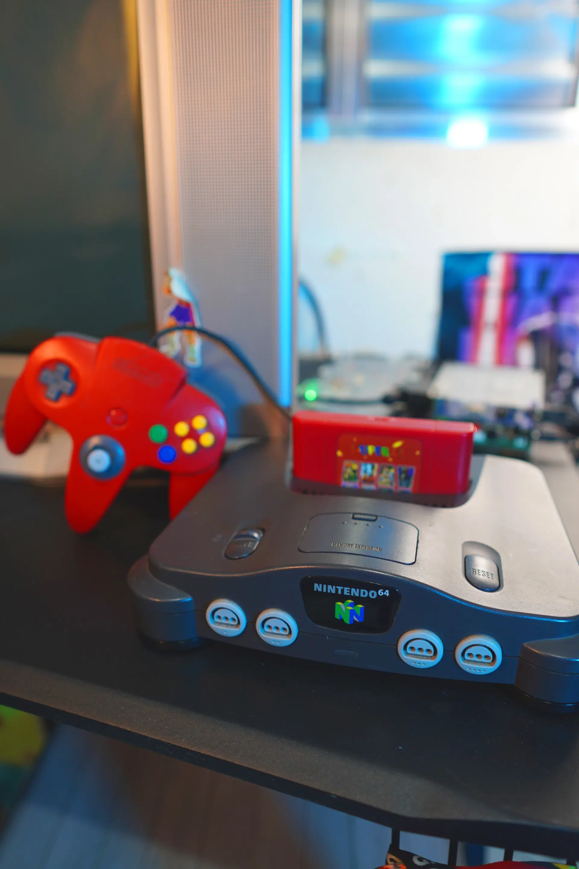 NINTENDO 64 + FITA COM TODOS OS GAMES + CONTROLE VERDE + ADAPTADOR HDMI