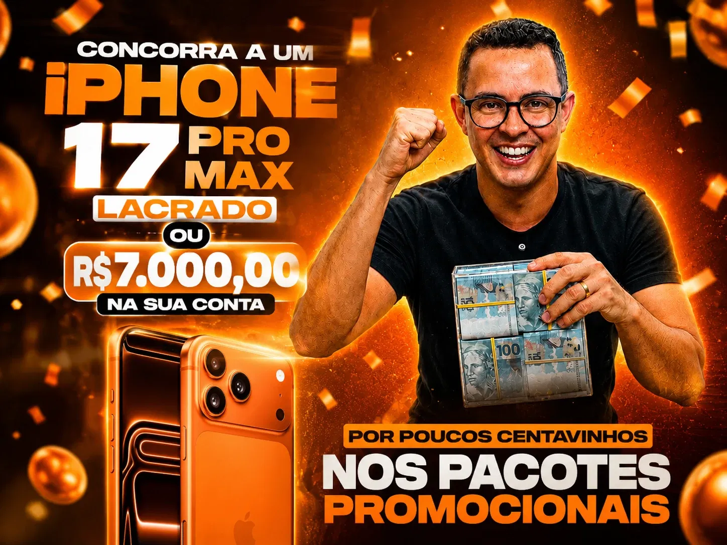 🚨📱20ª EDIÇÃO 🍏 IPHONE 17 PRO MAX ou 💸 R$ 7.000,00 NO PIX 🔥
