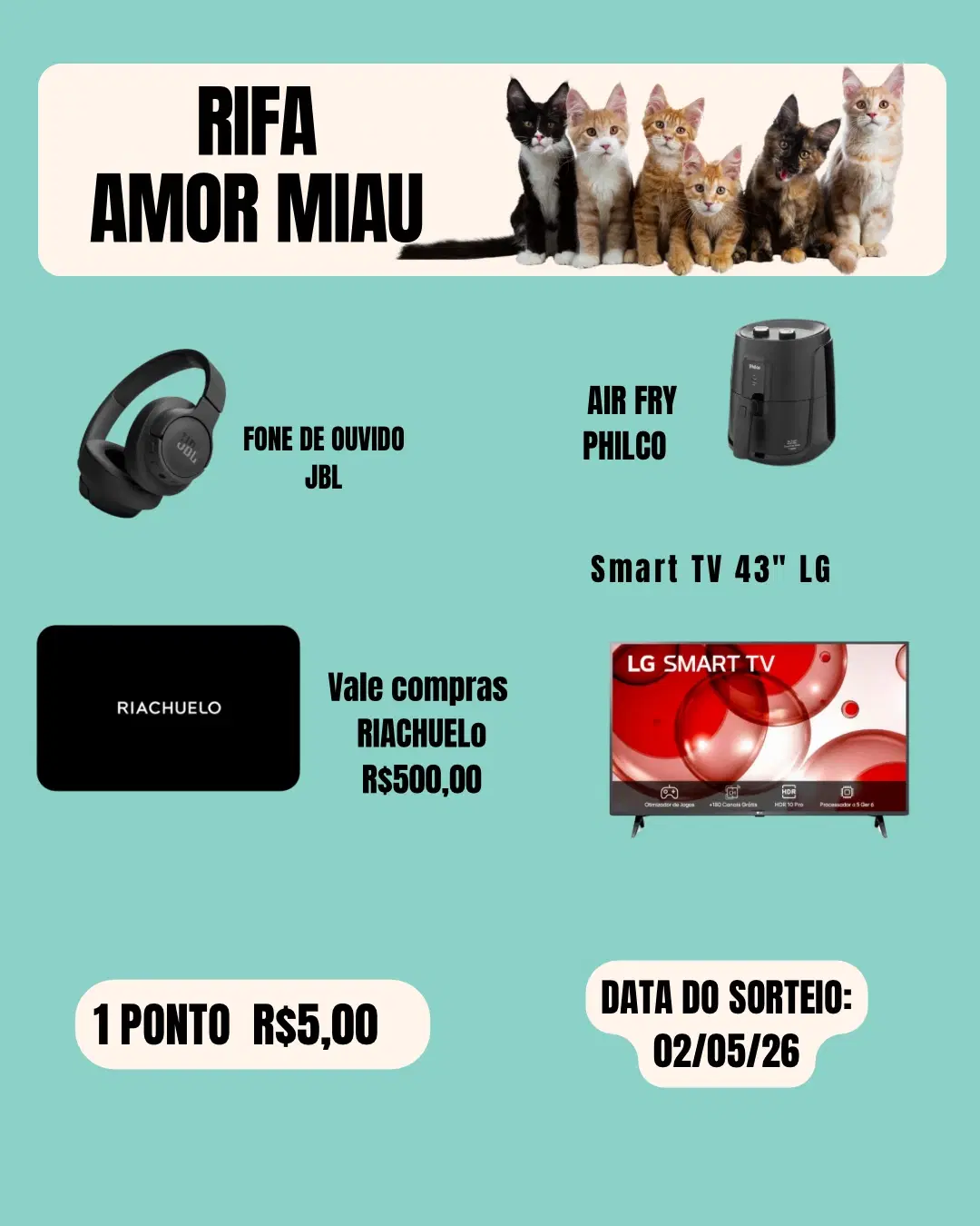 Rifa Abrigo Amor Miau