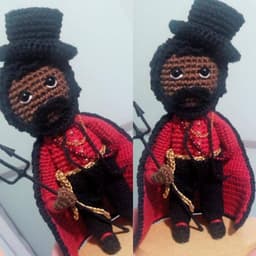 Ação entre Amigos Chão de Deus/Luz do BEm - Boneco croche EXU