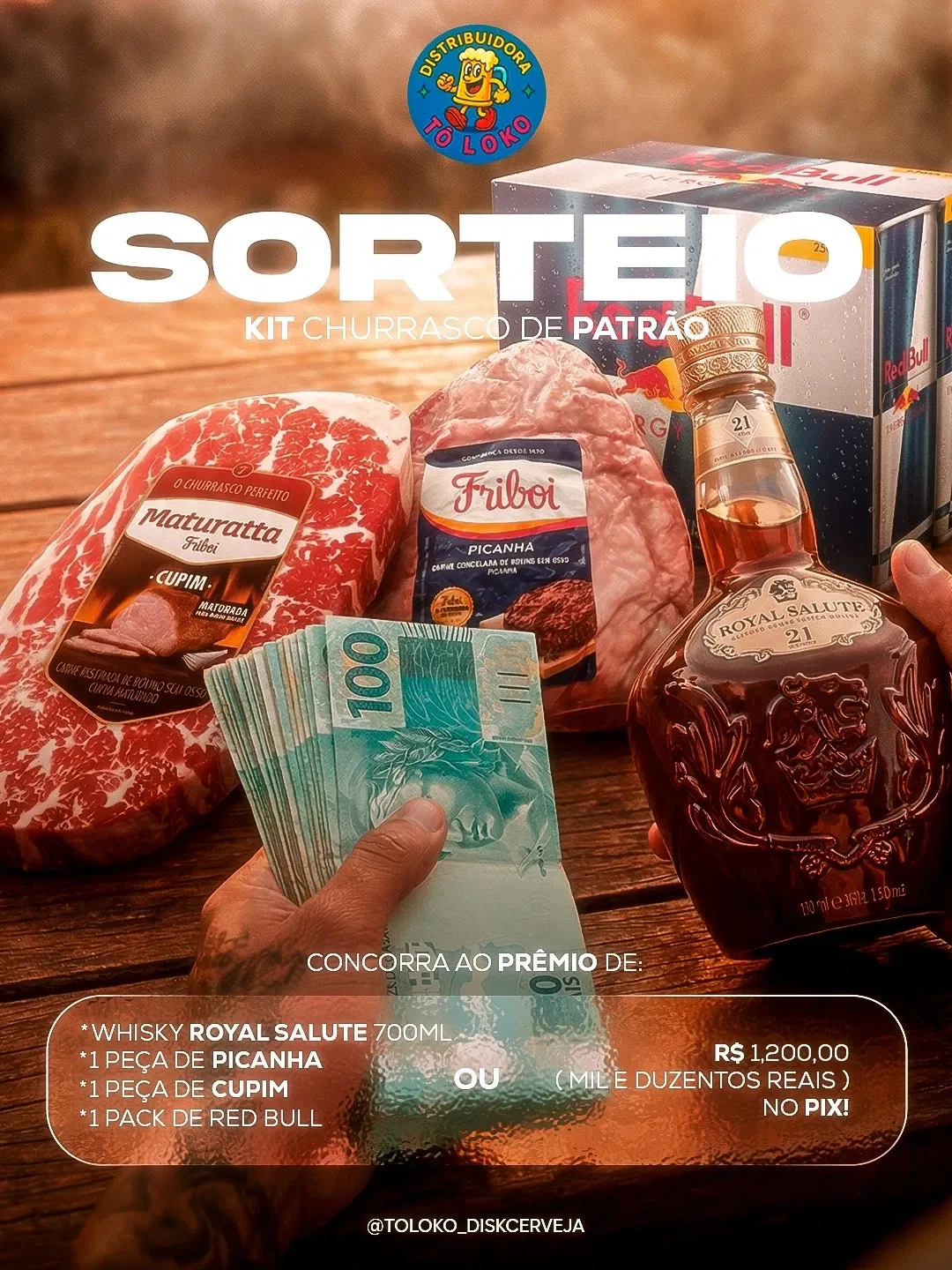 RIFA KIT CHURRAS PATRÃO 🥩🔥🍻  OU R$ 1200 💸💵 NO PIX