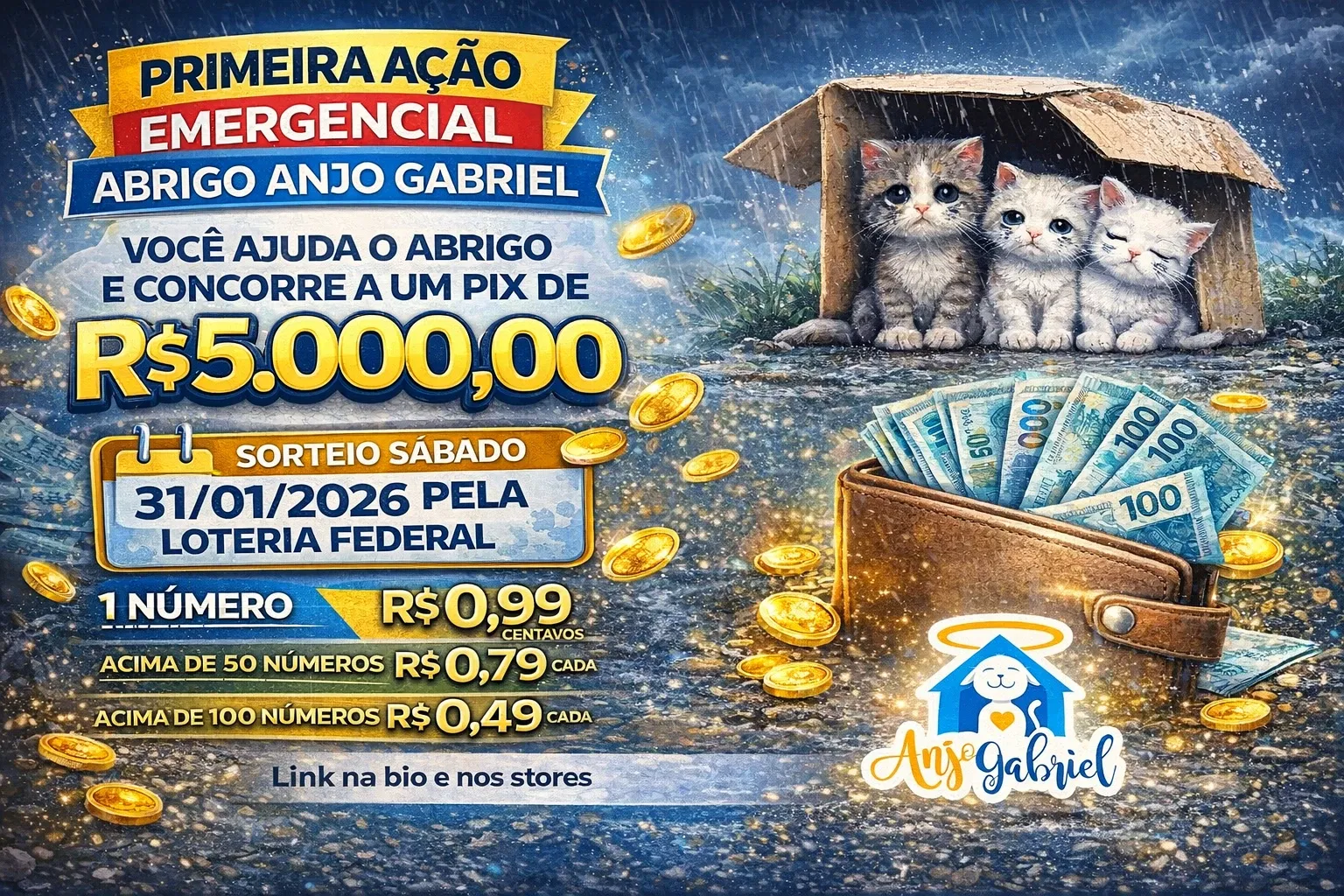 Primeira Ação de 2026 - Nos ajude a continuar existindo