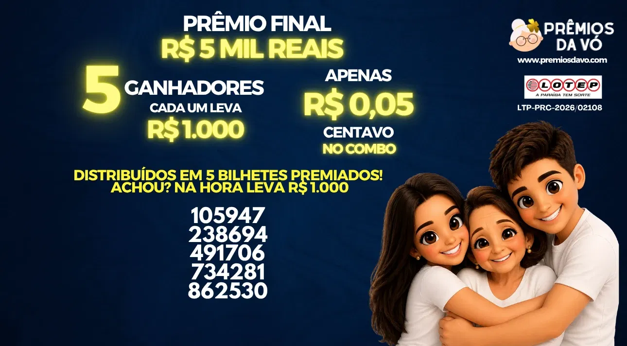 5 GANHADORES DE R$ 1.000 + R$ 5 MIL DE PRÊMIO FINAL 😱 POR R$ 0,05 CENTAVOS NO COMBO