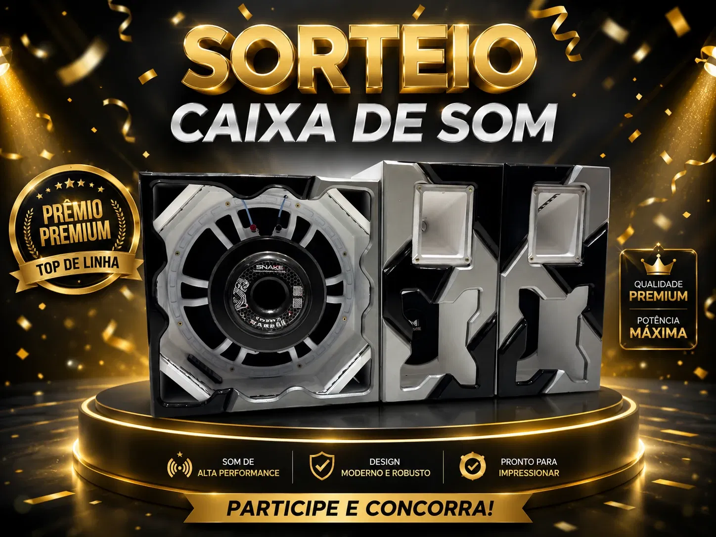 CAIXA DE SOM DOIS MEDIOS