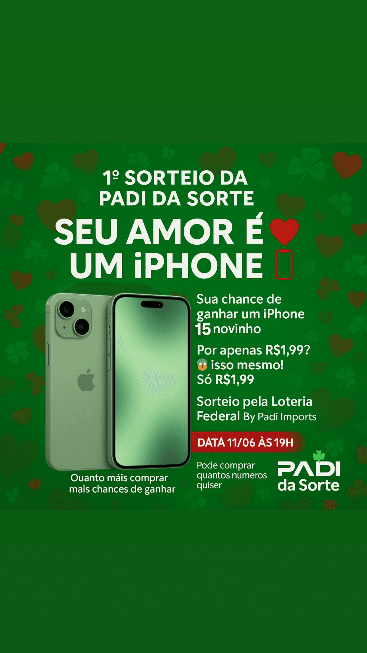 1º PADI da SORTE - Seu Amor é um iPhone ❤️📲