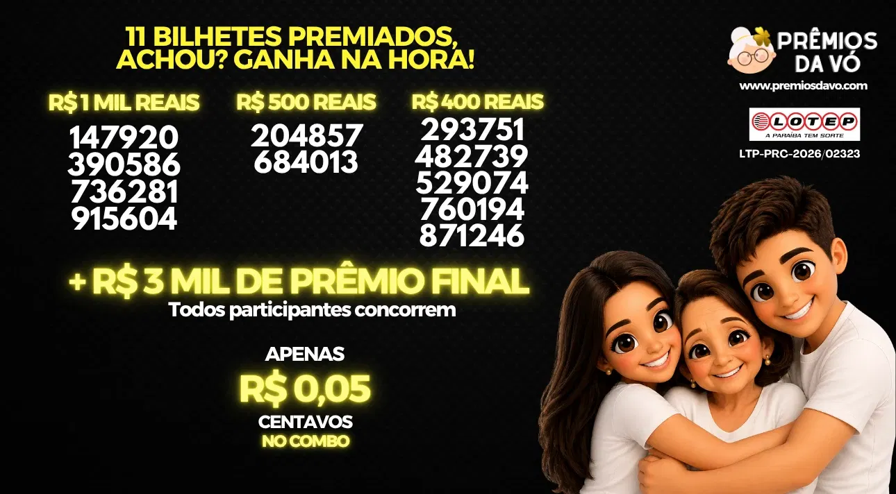 11 GANHADORES DE BILHETES PREMIADOS + R$ 3 MIL DE PRÊMIO FINAL 😱 POR R$ 0,05