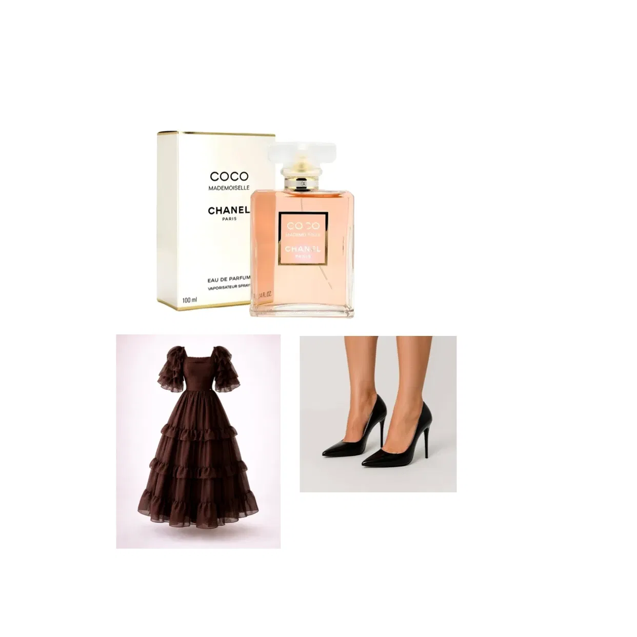 PERFUME | VESTIDO | SALTO