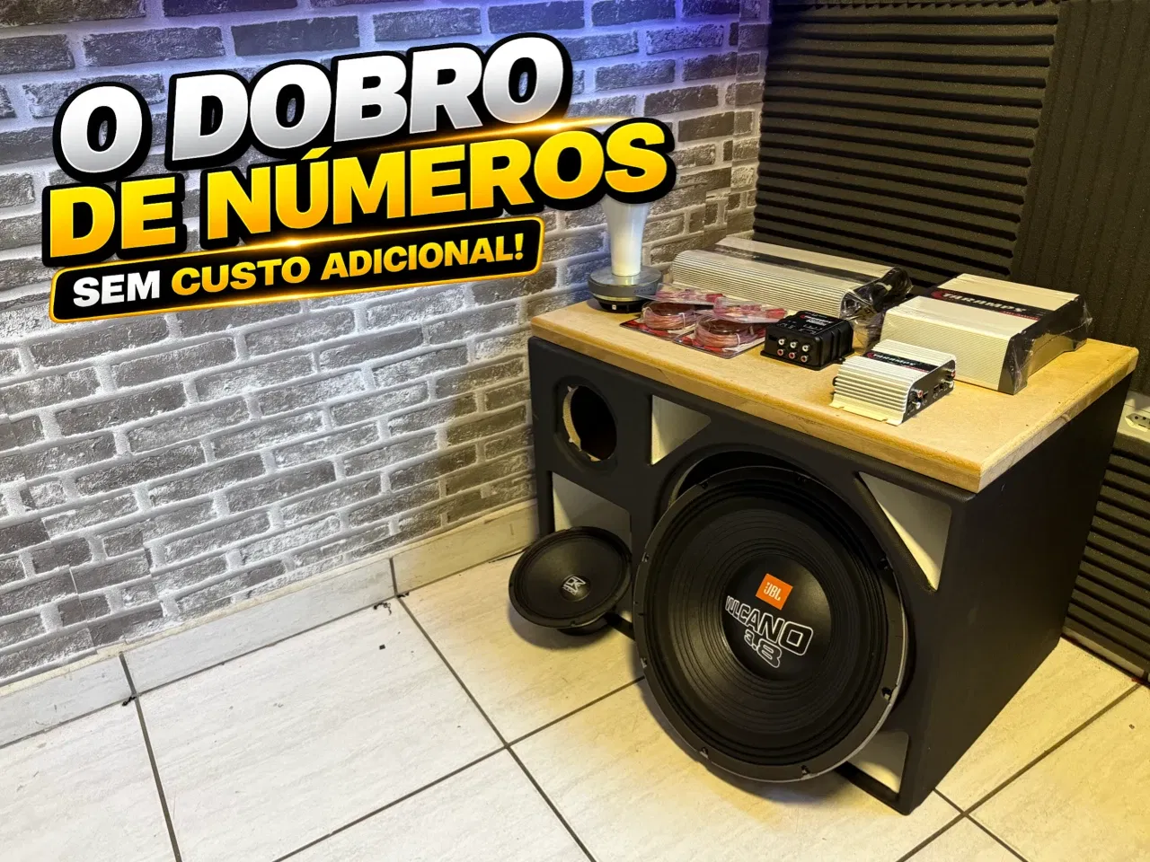 TRIO VULCANO 3.8  + PAINEL FULL TARAMPS ALL BLACK